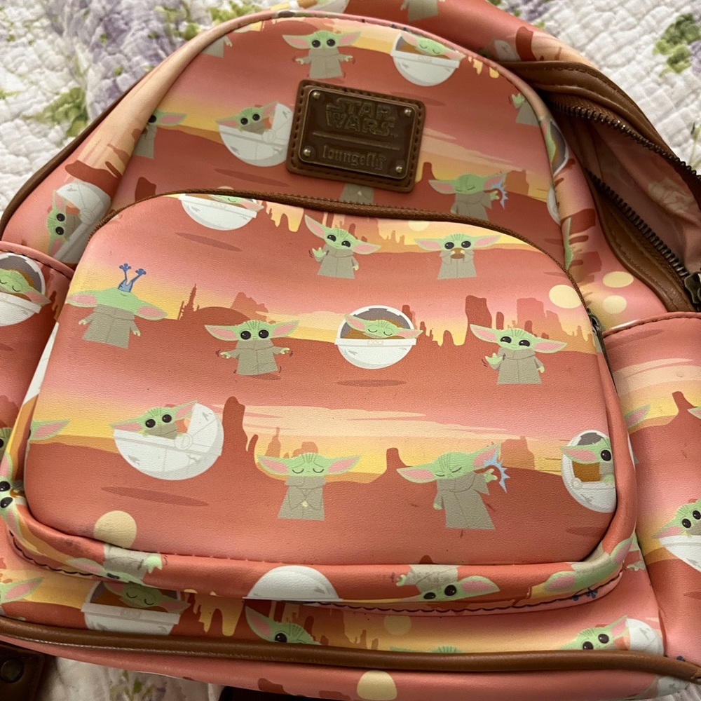 Loungefly Star Wars Grogu Coral Backpack